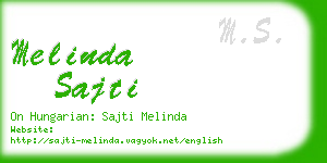 melinda sajti business card